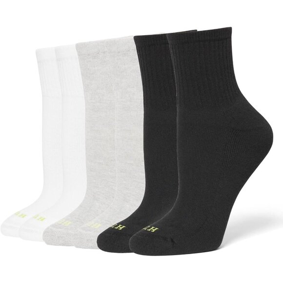 Women's Multi 6 Pair Pack  Winter Soft Warm Thick Cold Mini Crew Calf Socks - Picture 1 of 7